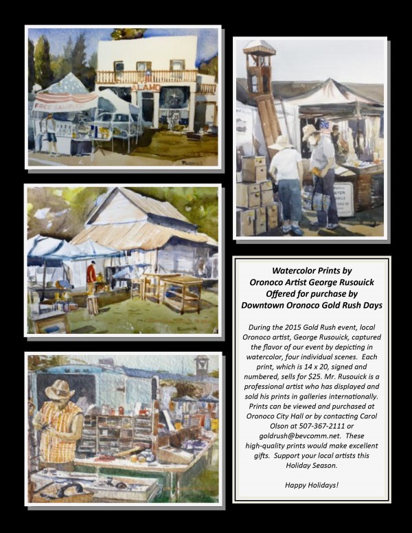 GR Available Prints Poster2 Downtown Oronoco Gold Rush Days