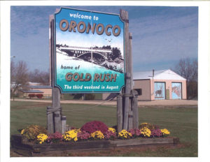 Oronoco Gold Rush Welcome
