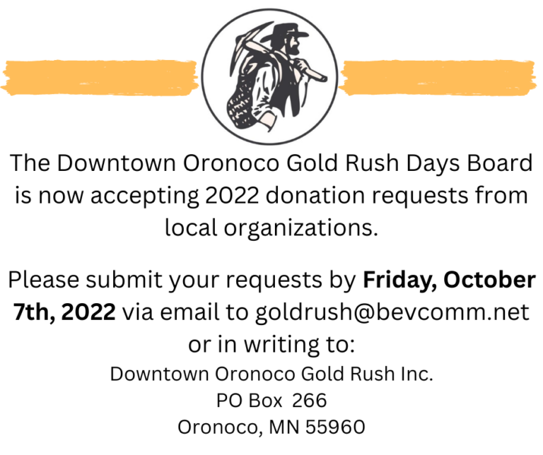 Oronoco Gold Rush Days 2024 Schedule Deeann Clementina